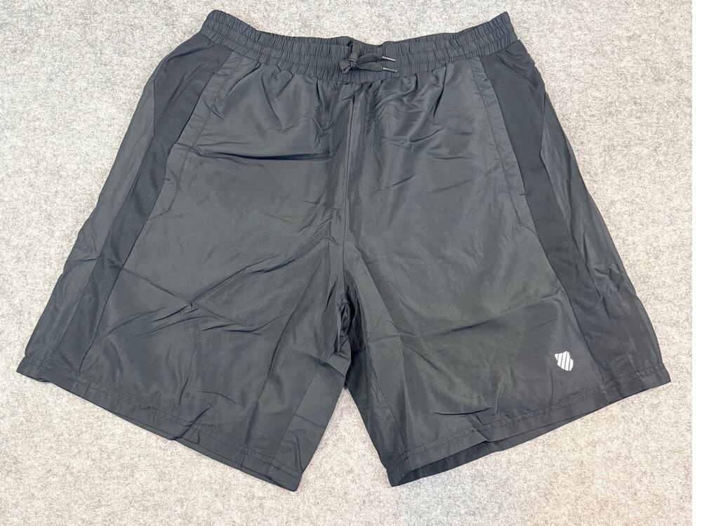 K-Swiss Challenger 8" Black Athletic Tennis Shorts XL NWT Drawstring Mesh